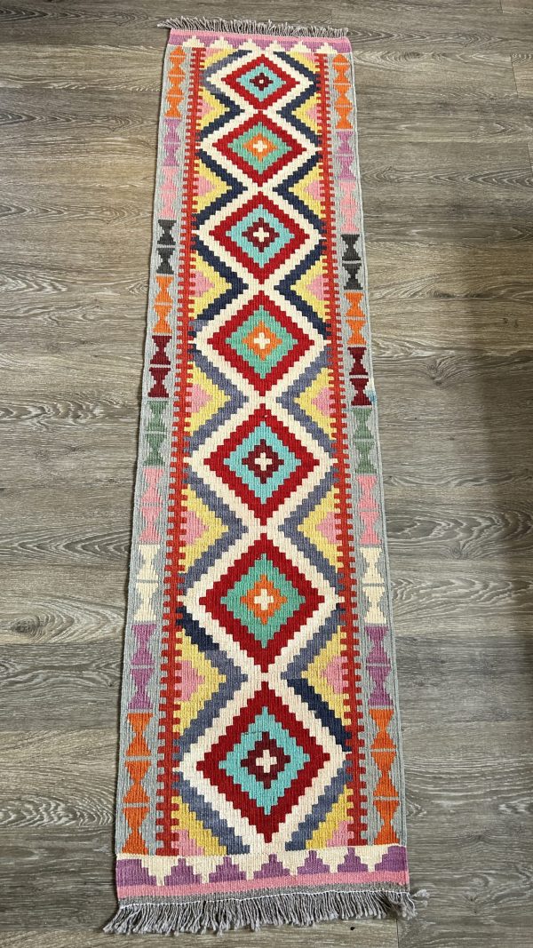 Table Runner – Vibrant Geometric Elegance (1.9 ft x 6.9 ft)