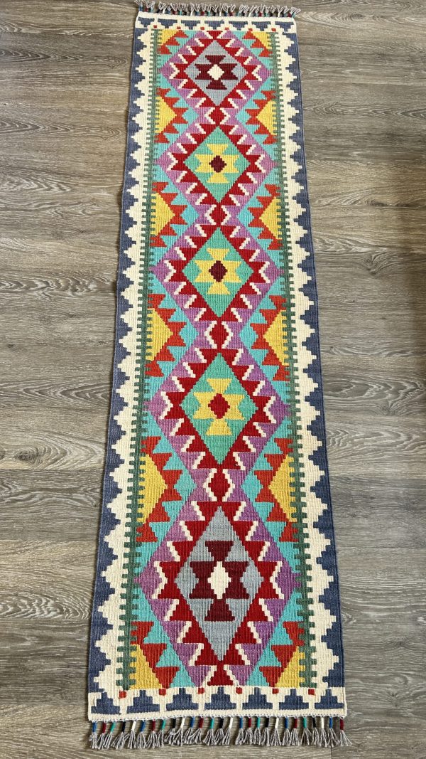 Table Runner – Vibrant Geometric Elegance (1.9 ft x 6.9 ft)