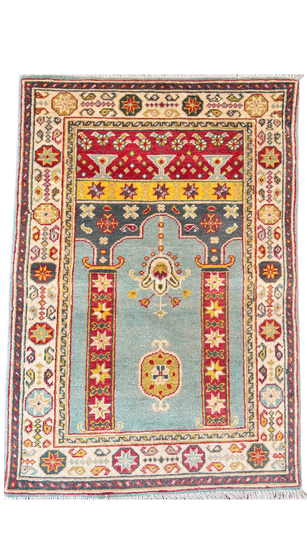 Vintage Anatolian Prayer Rug – 2.5×4.2 ft Handwoven Wool Masterpiece