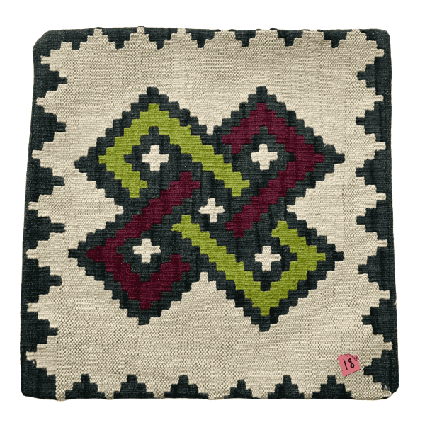 Handmade Kilim Cushion Cover (18x18 inches)