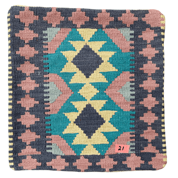 Handmade Kilim Cushion Cover (18x18 inches)