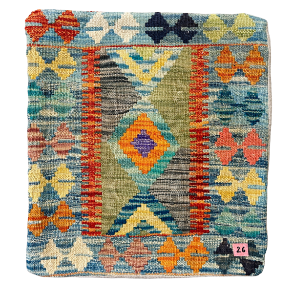 Handmade Kilim Cushion Cover (18x18 inches)