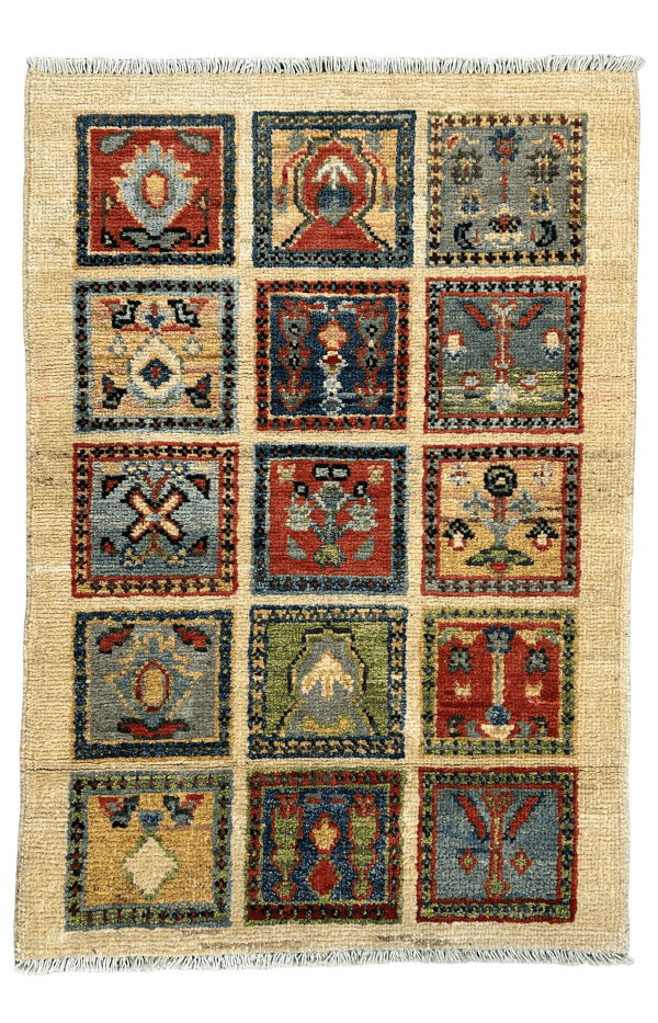 Unique Pattern Afghan Accent Rug 2x3 – Handwoven Wool Statement Piece