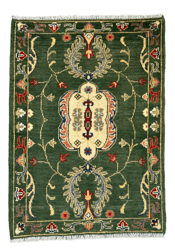 Handmade Persian Rug 2x3 Wool Rug – Tribal Geometric Accent Rug