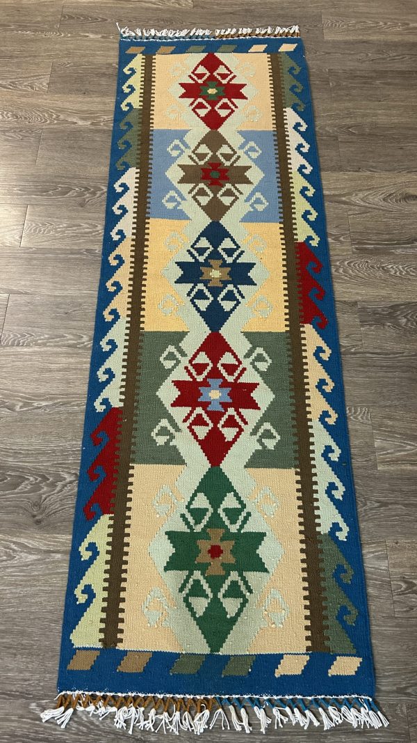 Handmade Kilim Runner, (2x6'8"), Artisan Afghan Kilim Rug