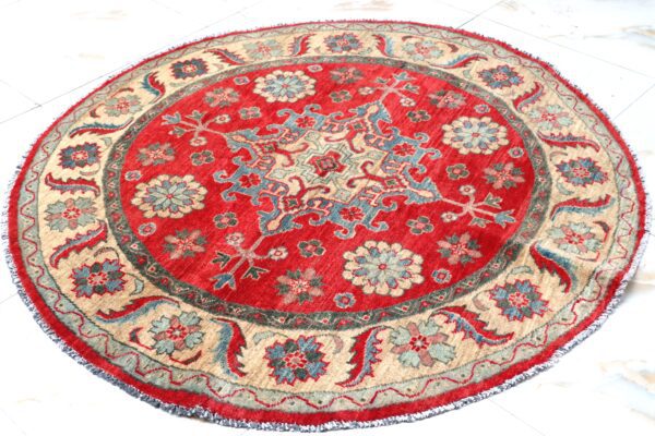 Round Rug, (5x5) Afghan Handmade Rug