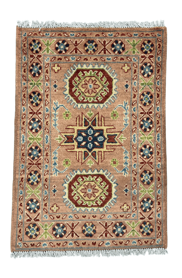 Artisans made, Hidden Garden – Intricate Floral & Geometric Handmade Rug 2x3