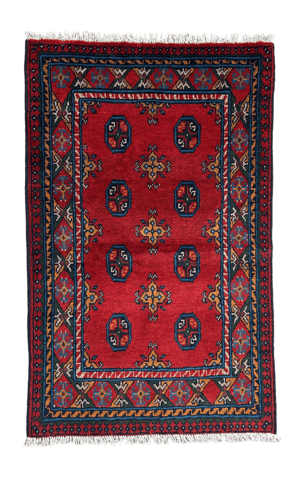 Vintage Red Persian-Style Handwoven Rug | 2’9” × 4’4” | Classic Traditional Accent Rug