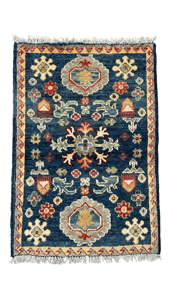 Midnight Garden | Handwoven Natural Wool Rug 2’ × 3’