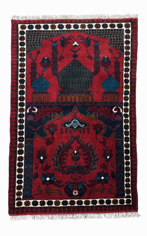 Handmade Prayer Rug, Janamaz, Sajjada, wool rug 2’8” × 4’3”